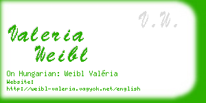 valeria weibl business card